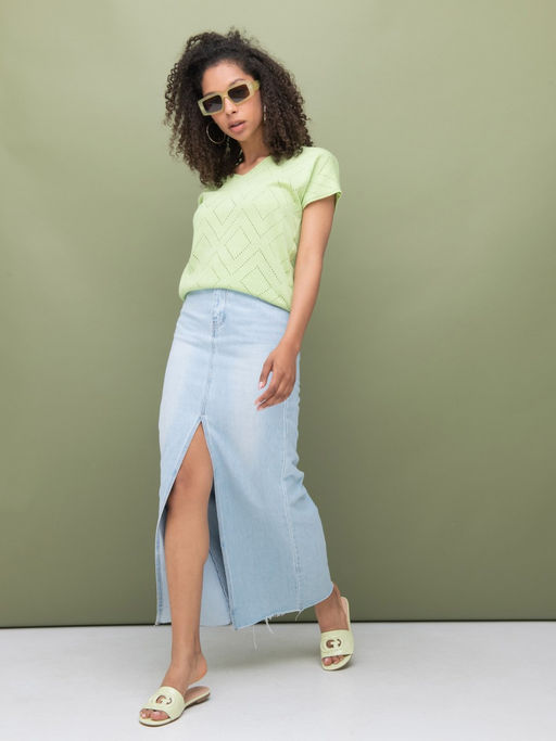 Джемпер короткий рукав л1128 салатовый