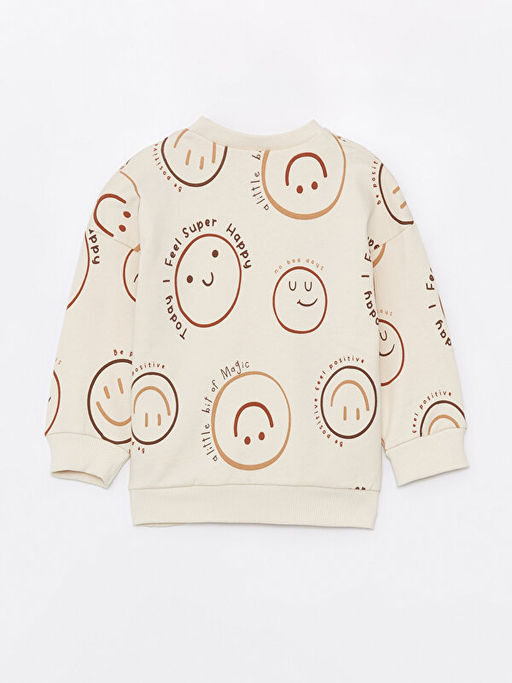 Bisiklet Yaka Bask?l? Erkek Bebek Sweatshirt - Waikiki фото 2