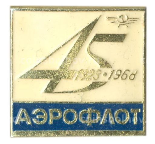 Значок Аэрофлот  45 лет