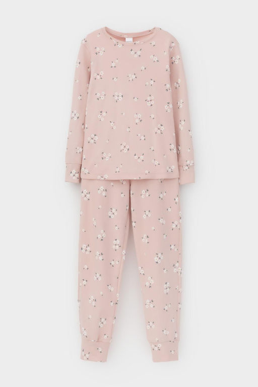 К 1552/дымчатая роза,ромашковое поле пижама дет