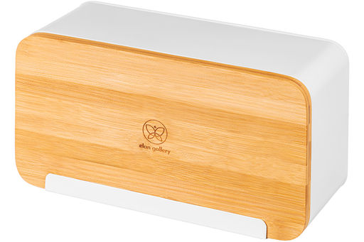 Хлебница 33*18*13 см Белая с бамбуковой крышкой-доской - Elan gallery фото 8