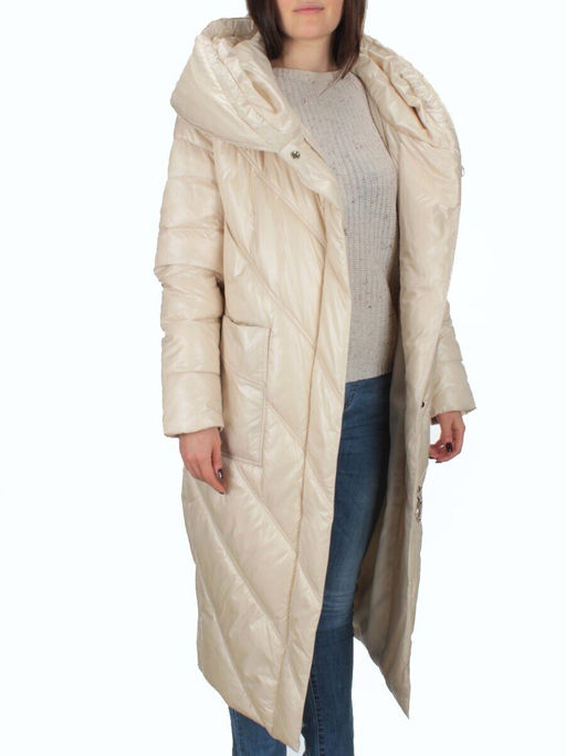 21-381 LT. BEIGE Пальто зимнее женское (200 гр. тинсулейт) - Fashion фото 8