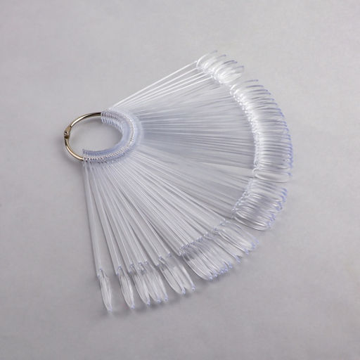 Палитра для лаков на кольце, 50 ногтей, форма овал, прозрачная