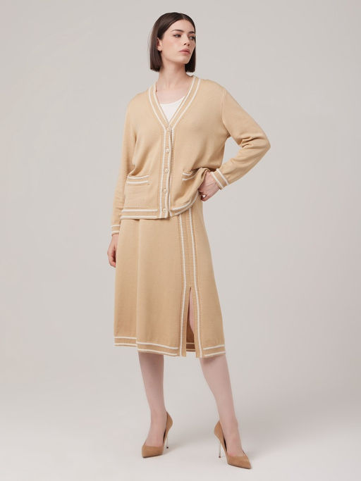 Кардиган женский 1231154001 beige/white