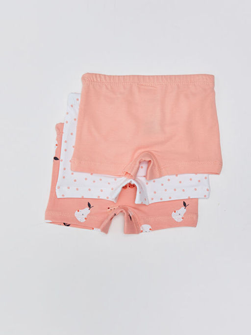 Beli Lastikli Bask?l? K?z Bebek Boxer 3l? - Waikiki фото 2