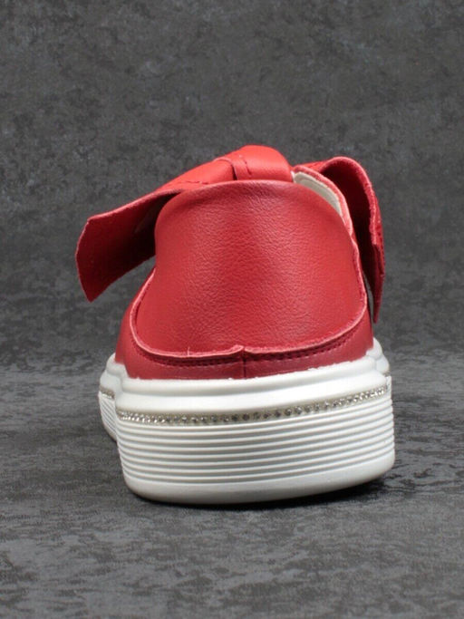 07-PDD69-5 RED Слипоны женские (натуральная кожа)