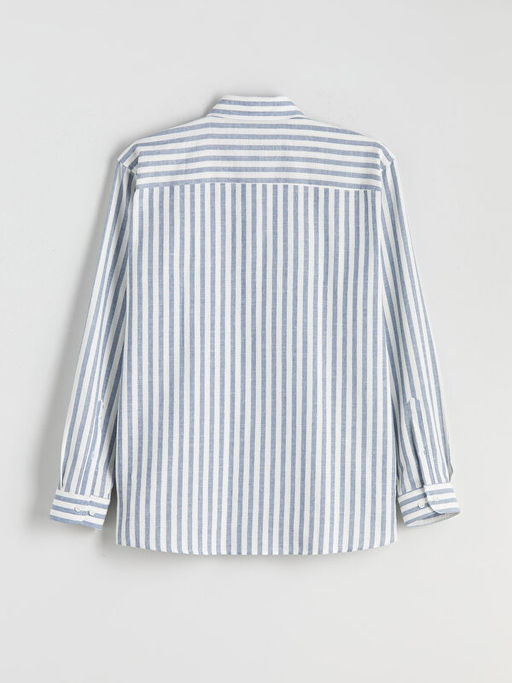 Regular Fit Uzun Kollu ?izgili Erkek G?mlek