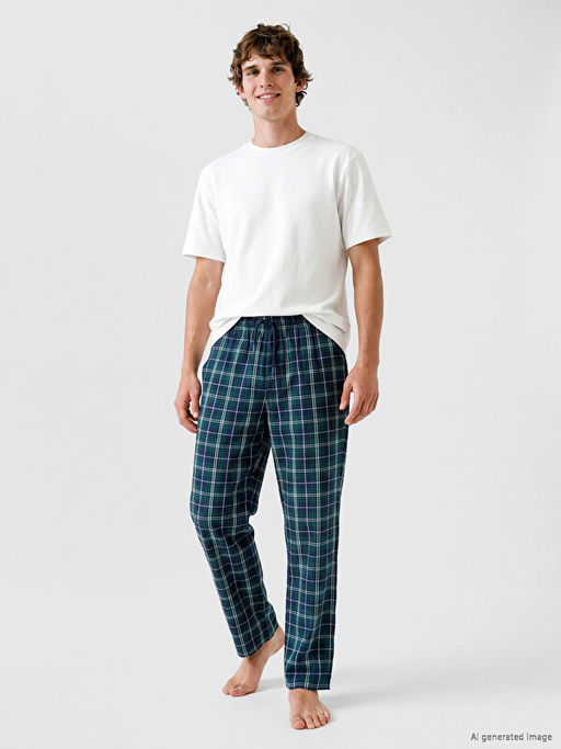 Regular Fit Ekose Erkek Pijama Alt?