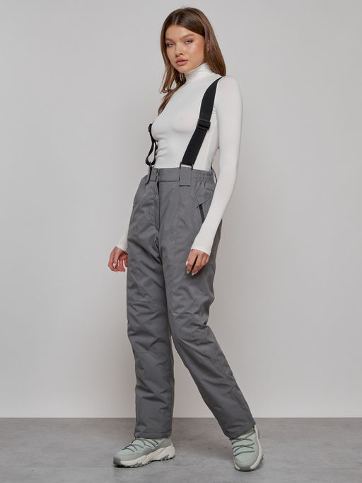 Полукомбинезон утепленный женский большого размера светло-серого цвета 1332SS - Chunmai фото 2