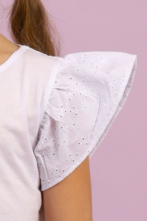 CRB wear/CSKG 63795-20-397 Футболка для девочки,белый/Ex.Cherubino  фото 3