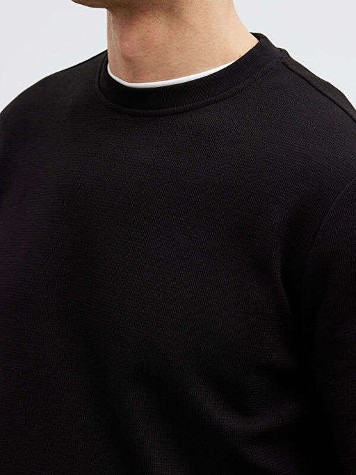 Bisiklet Yaka Uzun Kollu Erkek Ti??rt