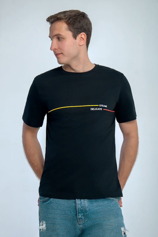 Арт. 67122 Футболка мужская 48-56 (5 шт) Цвет:черный - Идеал фото 6