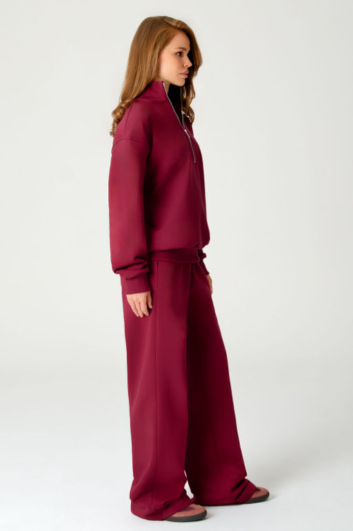 Арт. 2-542/1  Костюм женский с брюками 44-50 (4 шт) Цвет:бордовый