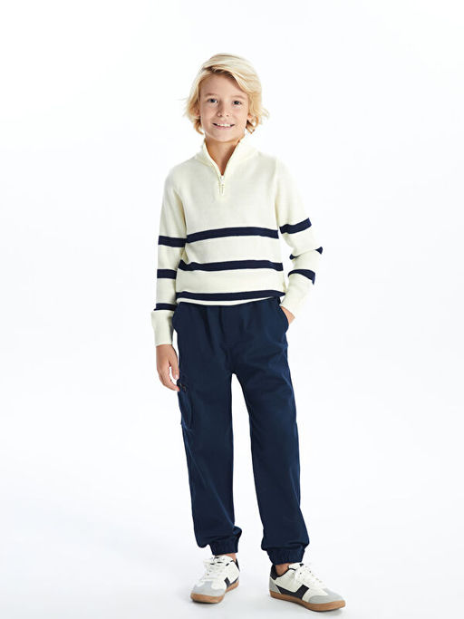 Dik Yaka Erkek ?ocuk Triko Kazak - Waikiki фото 4