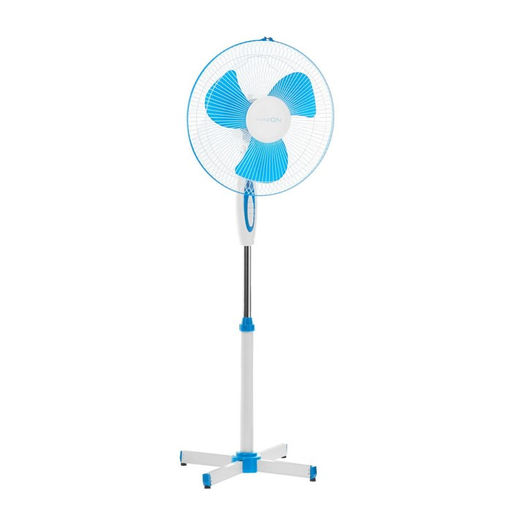 Цена за 2 шт. Напольный вентилятор Luazon LOF-01, 45 Вт, 3 режима, бело-синий - Luazon home фото 2