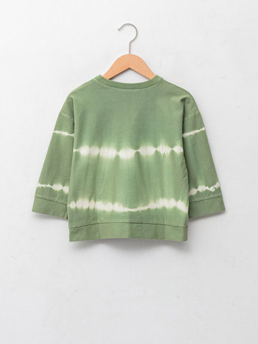 Bisiklet Yaka Uzun Kollu Batik Desenli Erkek Bebek Sweatshirt - Waikiki фото 2