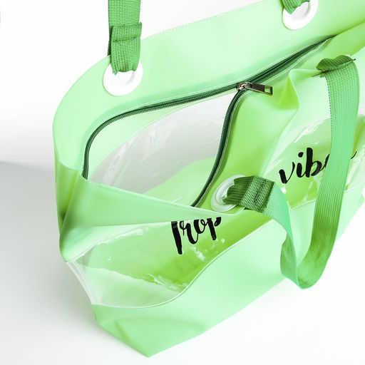 Сумка пляжная Tropical vibes, 50*35*11 см, зелёный цвет - Nazamok фото 6