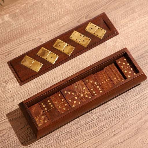 Игра настольная «Домино», 25×7.5×5 см, дерево шишам