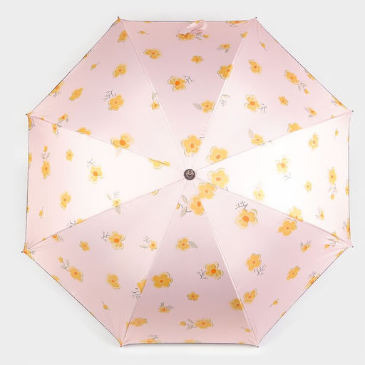 Зонт - трость полуавтоматический Цветочки, эпонж, 8 спиц, R = 51 см, цвет МИКС - Simaland фото 7