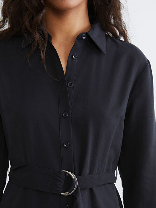 Beli Kemerli G?mlek Elbise