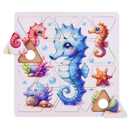 Пазлы малые Морской котёнок 20см х 20см (древесный материал) - Задира фото 2