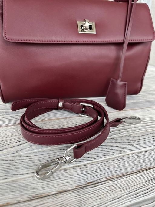 Женская кожаная сумка-портфель 8399-2 Бордо - Sergio valentini фото 7