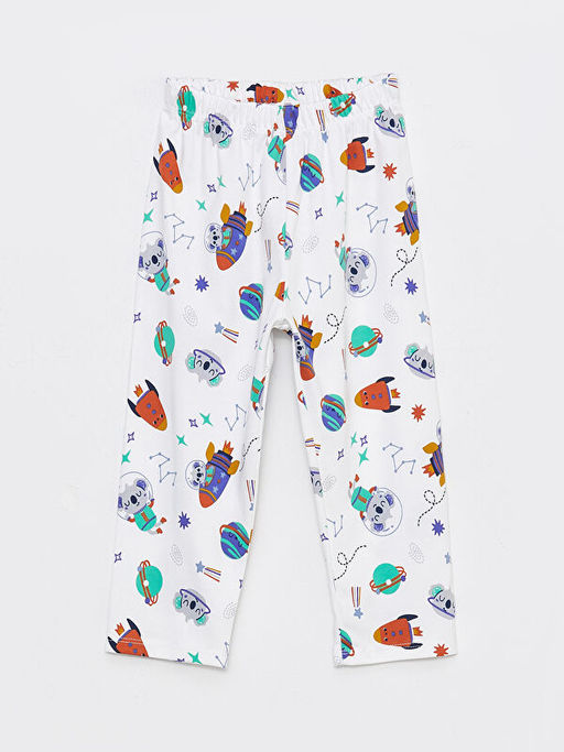 G?mlek Yaka Uzun Kol Bask?l? Erkek Bebek Pijama Tak?m? - Waikiki фото 3