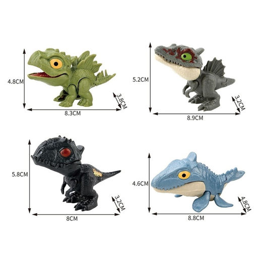 Игрушка - сюрприз «Dino. Зубастики», подвижные детали, 4 фигурки динозавров, МИКС