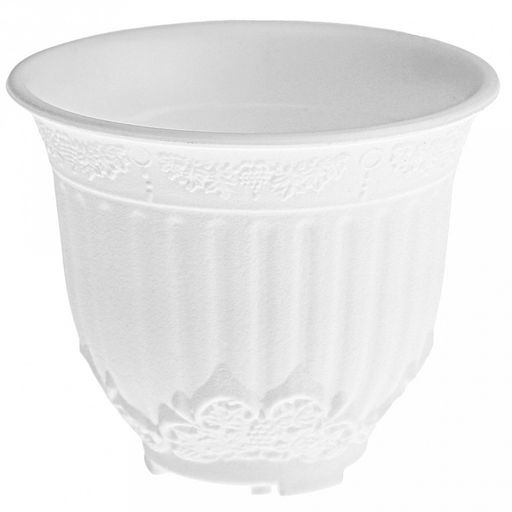 Ландыш Горшок для цветов пластмассовый 0,1л, с поддоном, д6см, h5см, резной орнамент, морозостойкий полипропилен, т.м. NECO (Россия) - Домашняя мода фото 3