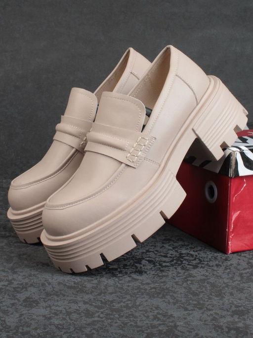 03-C1815-2 BEIGE Лоферы женские (натуральная кожа) - Фабричный китай фото 16