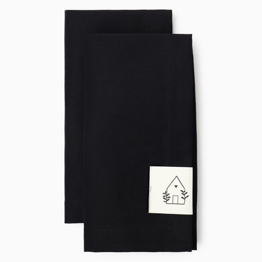 Набор салфеток «Этель» Home, чёрный, 40×40 см - 2 шт., 100% хлопок, саржа 190 г/м²