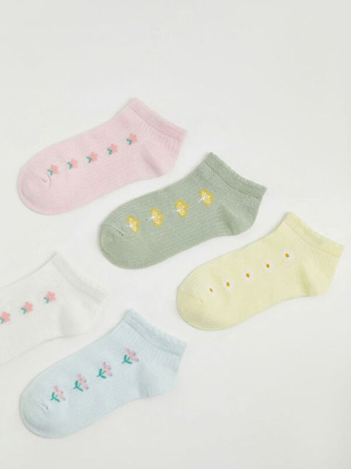 Desenli Kad?n Patik ?orap 5li