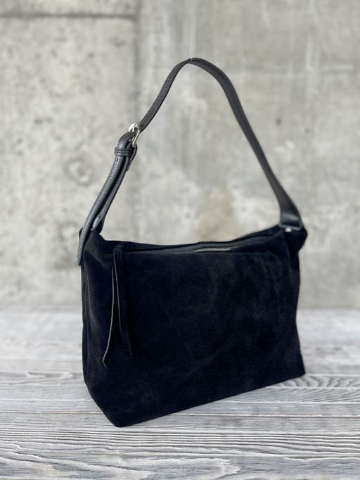 Женская замшевая сумка 8128-8 Черный - Sergio valentini фото 2