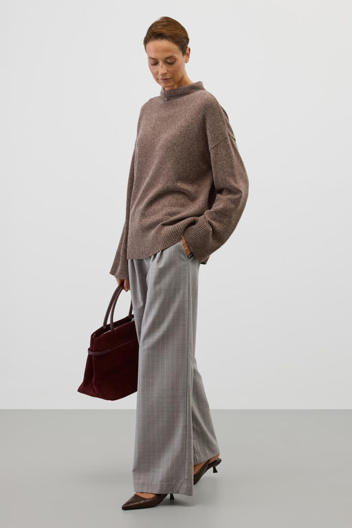 ЕВ 30245/ш/коричневый меланж джемпер жен