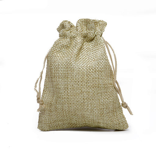Мешочек для подарков, рун и оберегов ХОЛЩОВЫЙ натуральный 12см-9см