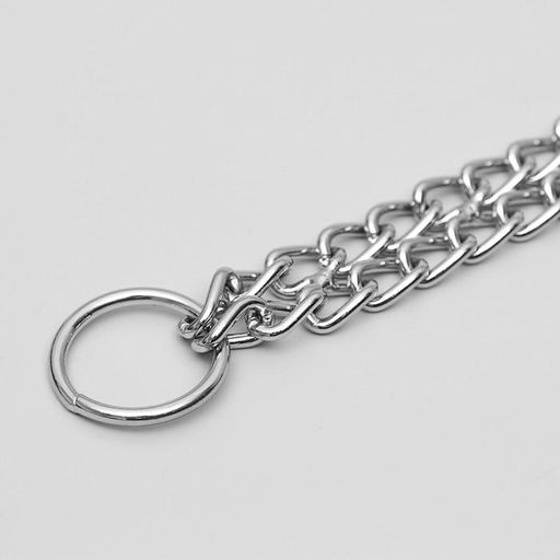 Ошейник - удавка металлический двухрядный, 45 см, толщина проволоки 2 мм - Пижон фото 4