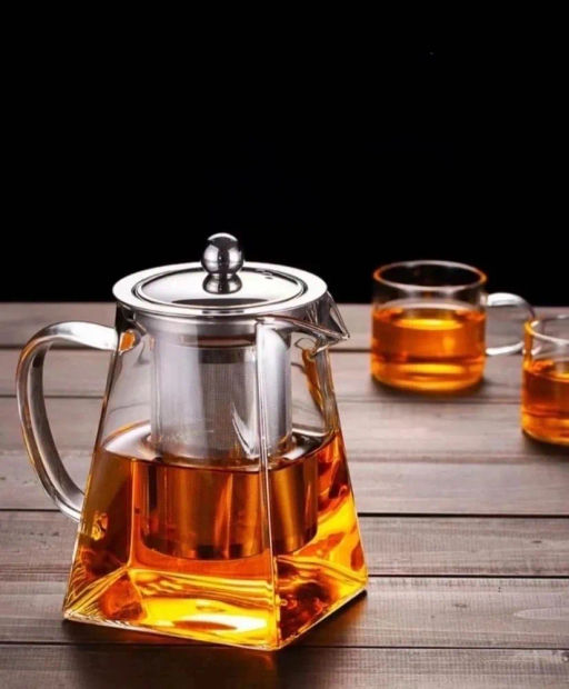 Чайник заварочный AROMA, объем 1 л, из боросиликатного стекла конусообразной формы арт.105039 - Mallony фото 3