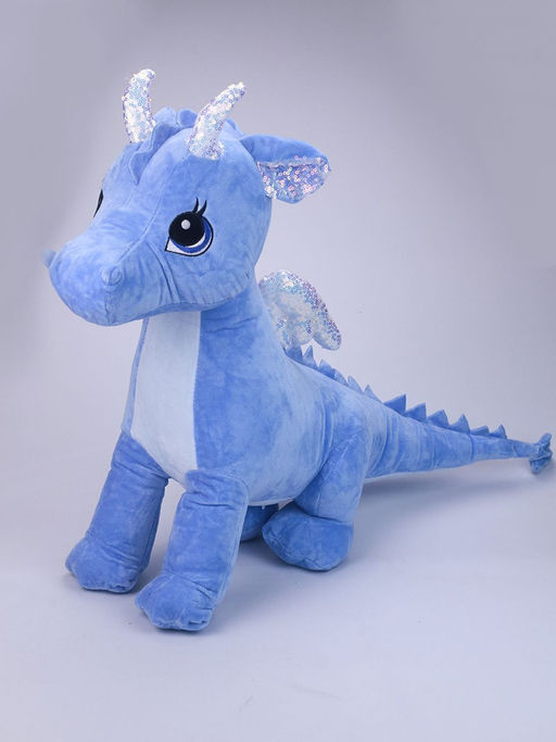 Мягкая игрушка Дракон Голубой Символ 2024г Большой - Buro фото 4