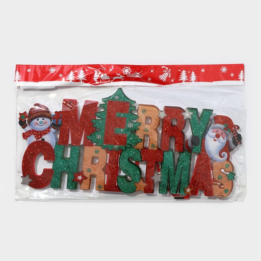 Новогоднее светящиеся украшение настенное Merry Christmas, подвеска, 19?41 см