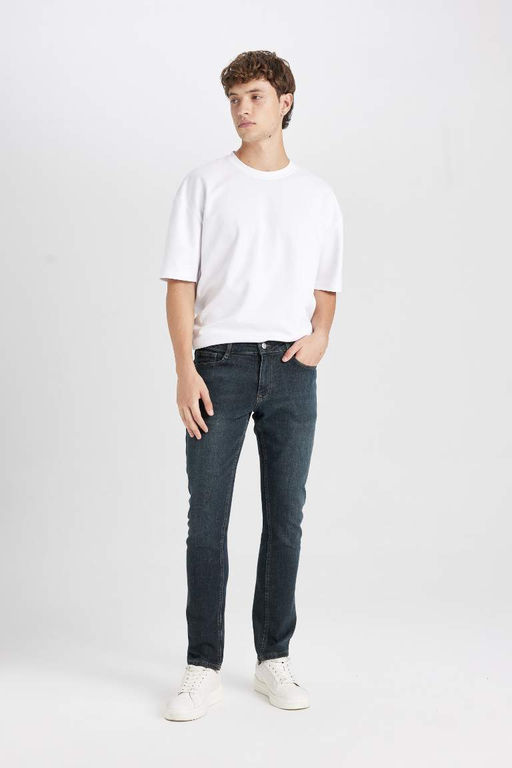 Pedro Slim Fit Джинсовые брюки узкого кроя с нормальной талией и узкими штанинами - Defacto фото 3