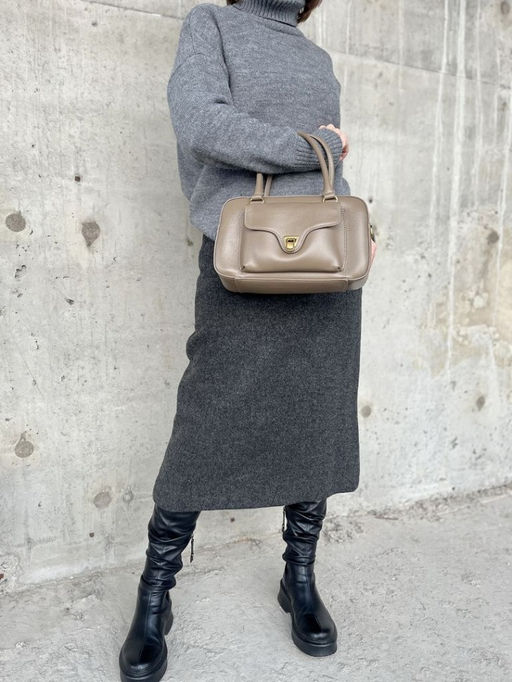 Женская кожаная сумка бочонок 3132 Хаки