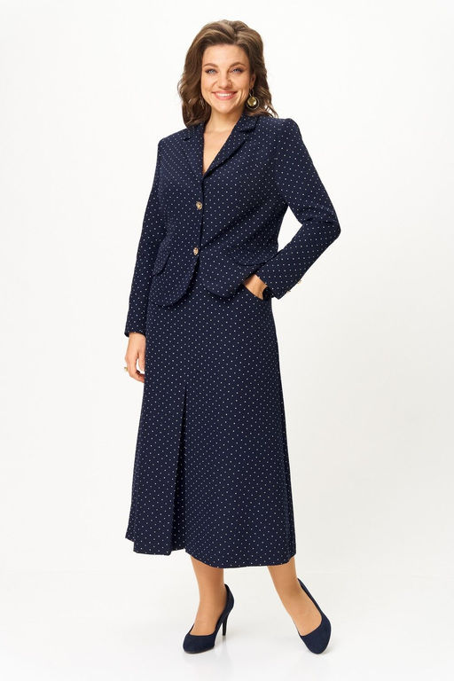 Костюм Svetlana Style 2174 синий+горох