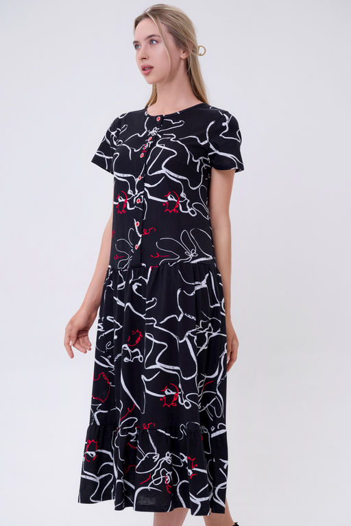 Платье женское из кулирки Кармелита зигзаг - Амадэль фото 5