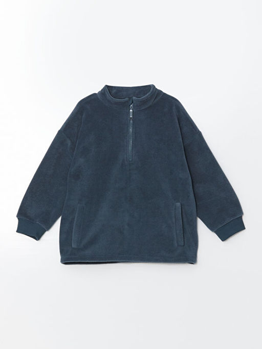 Dik Yaka Erkek Bebek Sweatshirt