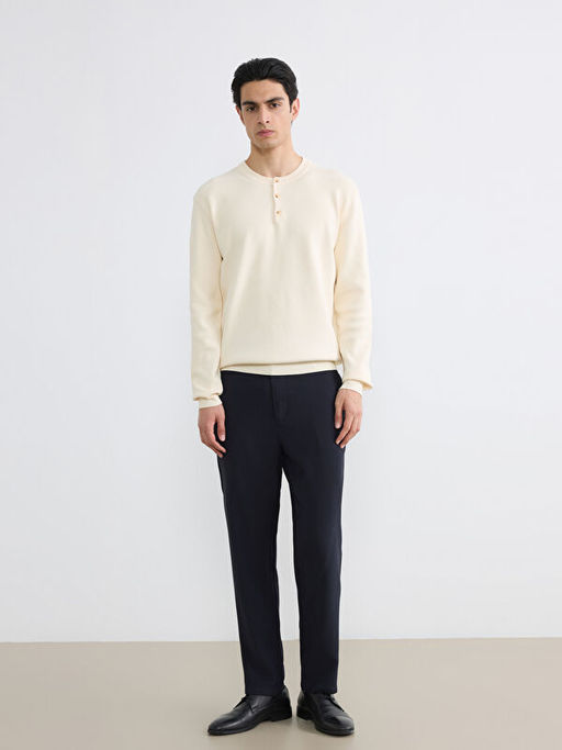 Bisiklet Yaka Erkek Triko Kazak