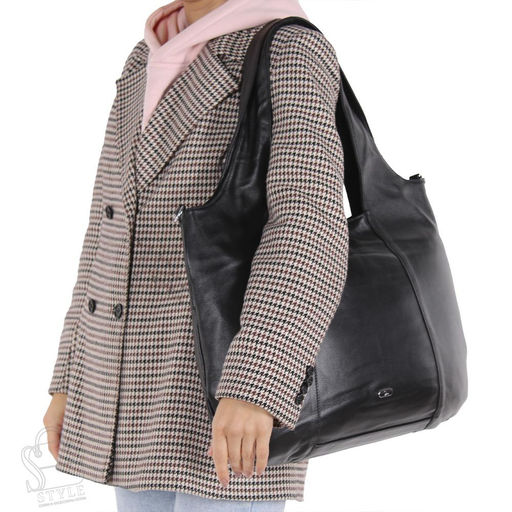 Сумка женская кожаная 970282 black Velina Fabbiano-Safenta  в Новосибирске