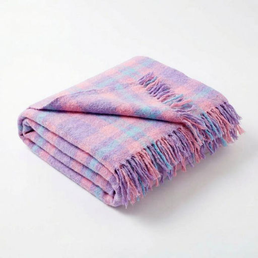 Плед ALTRO арт.ТП1200-11 ФОСКАНИ (клетка роз-сирен.)