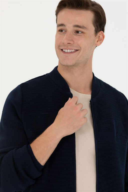 U. S. Polo Assn Мужской темно-синий трикотажный кардиган - U.s. polo assn фото 9