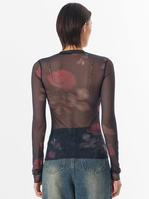 Джемпер женский черный из сетки - Mark formelle фото 2