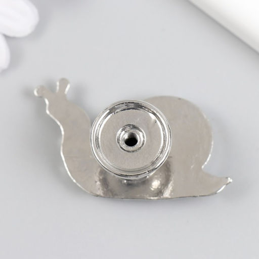 Ручка для шкатулки металл «Улитка», серебро, 2.8×5.2 см